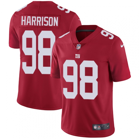 Youth Nike New York Giants 98 Damon Harrison Red Alternate Vapor Untouchable Limited Player NFL Jersey