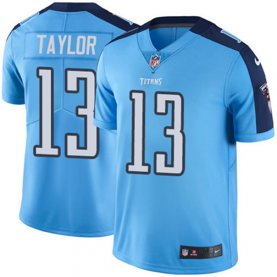 Youth Nike Tennessee Titans 13 Taywan Taylor Light Blue Team Color Vapor Untouchable Limited Player NFL Jersey