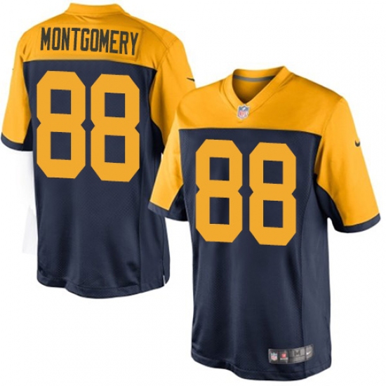Men's Nike Green Bay Packers 88 Ty Montgomery Limited Navy Blue Alternate NFL Jersey