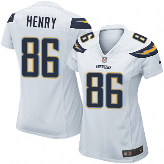 Women's Nike Los Angeles Chargers 86 Hunter Henry Game White NFL Jersey
