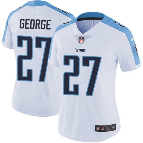 Women's Nike Tennessee Titans 27 Eddie George White Vapor Untouchable Limited Player NFL Jersey