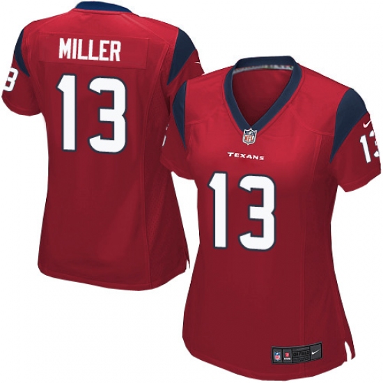 Women's Nike Houston Texans 13 Braxton Miller Game Red Alternate NFL Jersey