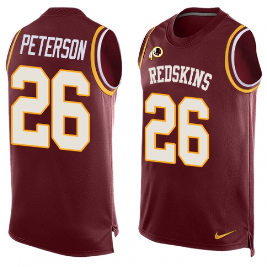 Men's Nike Washington Redskins 26 Adrian Peterson Limited Red Player Name & Number Tank Top NFL Jersey