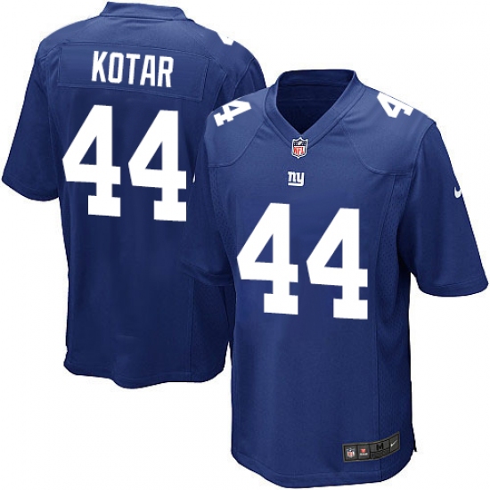 Men's Nike New York Giants 44 Doug Kotar Game Royal Blue Team Color NFL Jersey