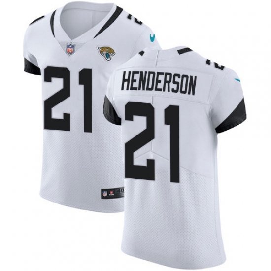 Men's Jacksonville Jaguars 21 C.J. Henderson White Stitched New Elite Jersey