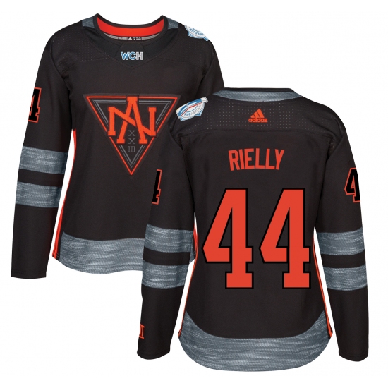 Women's Adidas Team North America 44 Morgan Rielly Authentic Black Away 2016 World Cup of Hockey Jersey