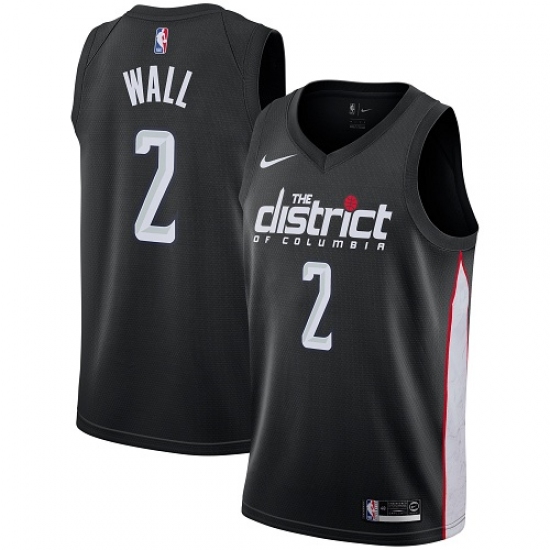 Women's Nike Washington Wizards 2 John Wall Swingman Black NBA Jersey - City Edition