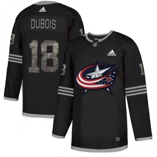 Men's Adidas Columbus Blue Jackets 18 Pierre-Luc Dubois Black Authentic Classic Stitched NHL Jersey