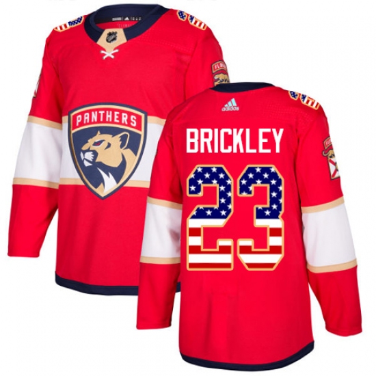 Youth Adidas Florida Panthers 23 Connor Brickley Authentic Red USA Flag Fashion NHL Jersey