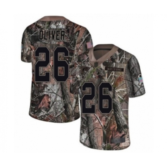 Men's Atlanta Falcons 26 Isaiah Oliver Limited Camo Rush Realtree Football Jersey