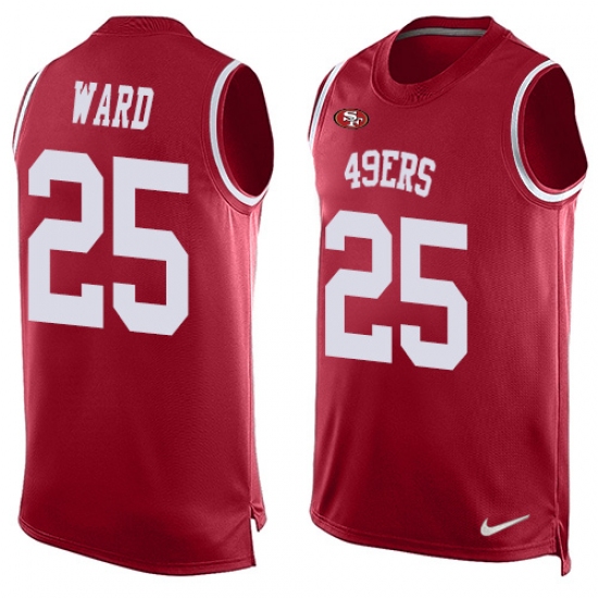 Men's Nike San Francisco 49ers 25 Jimmie Ward Limited Red Player Name & Number Tank Top NFL Jersey