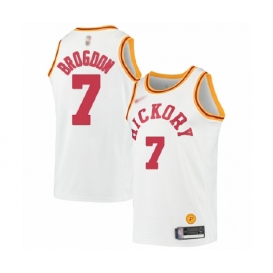 Women's Indiana Pacers 7 Malcolm Brogdon Swingman White Hardwood Classics Basketball Jersey