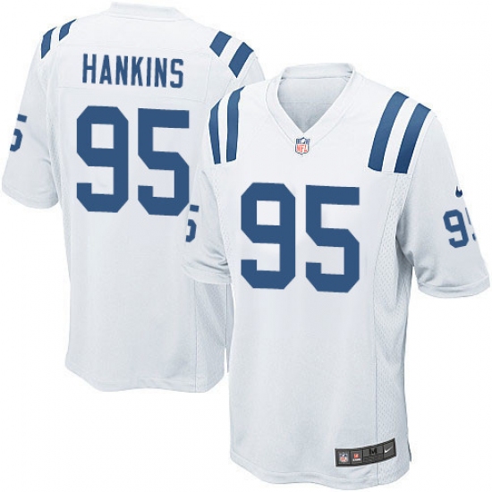 Men's Nike Indianapolis Colts 95 Johnathan Hankins Game White NFL Jersey