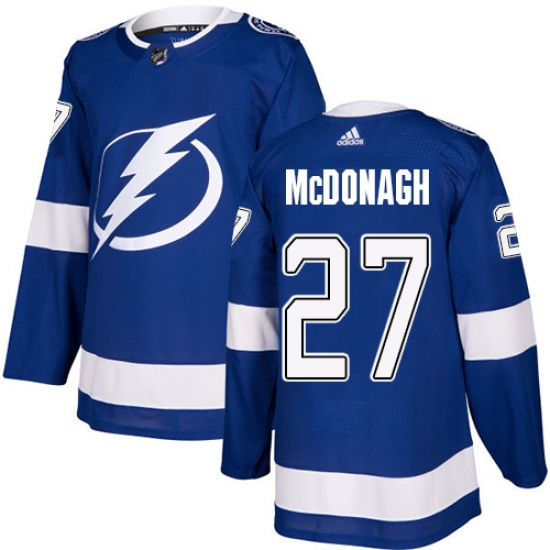 Youth Adidas Tampa Bay Lightning 27 Ryan McDonagh Authentic Royal Blue Home NHL Jersey