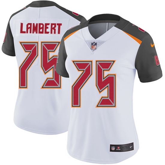 Women's Nike Tampa Bay Buccaneers 75 Davonte Lambert Elite White NFL Jersey