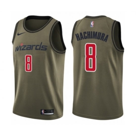 Youth Washington Wizards 8 Rui Hachimura Swingman Green Salute to Service Basketball Jersey