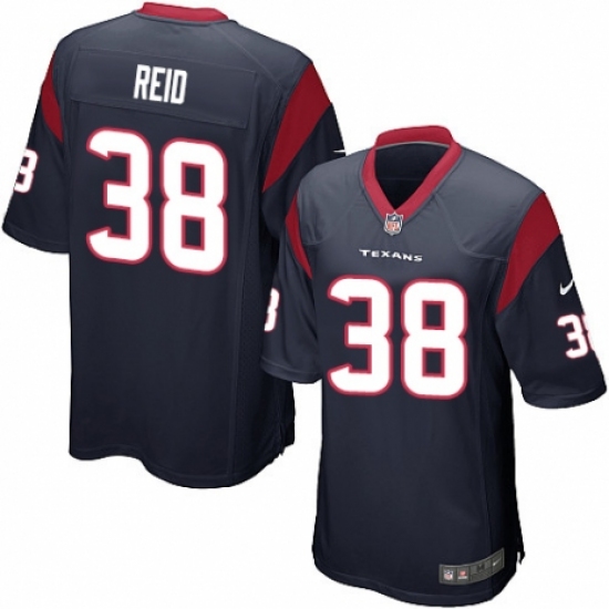 Men's Nike Houston Texans 38 Justin Reid Game Navy Blue Team Color NFL Jersey