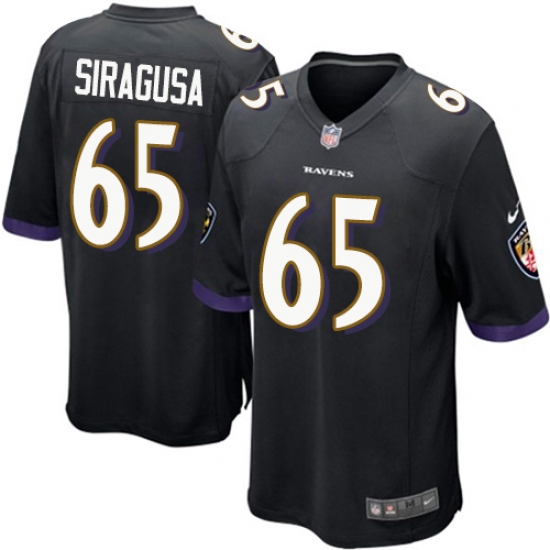 Men's Nike Baltimore Ravens 60 Nico Siragusa Game Black Alternate NFL Jersey