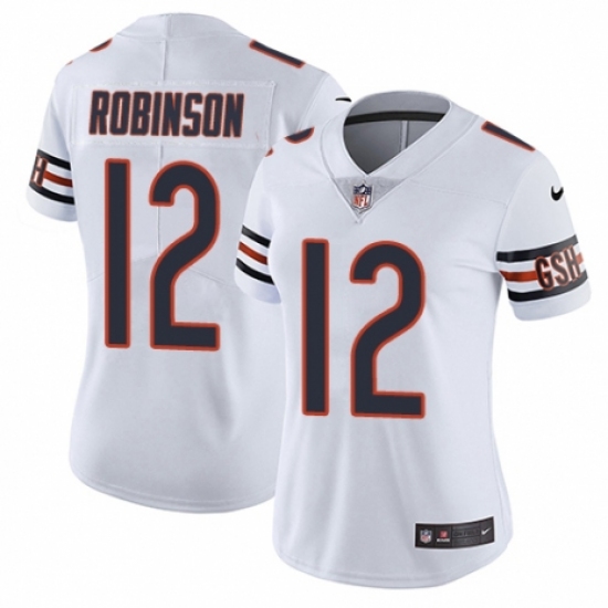 Women's Nike Chicago Bears 12 Allen Robinson White Vapor Untouchable Limited Player NFL Jersey