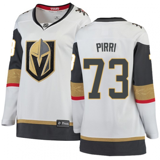 Women's Vegas Golden Knights 73 Brandon Pirri Authentic White Away Fanatics Branded Breakaway NHL Jersey