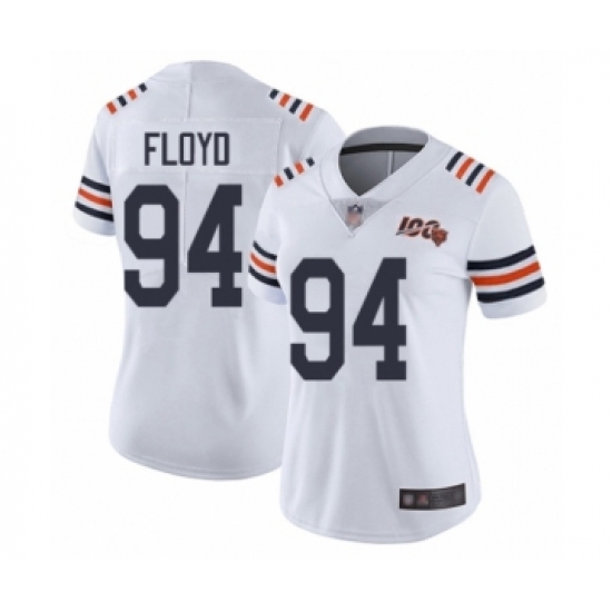 Women's Chicago Bears 94 Leonard Floyd White 100th Season Limited Football Jersey