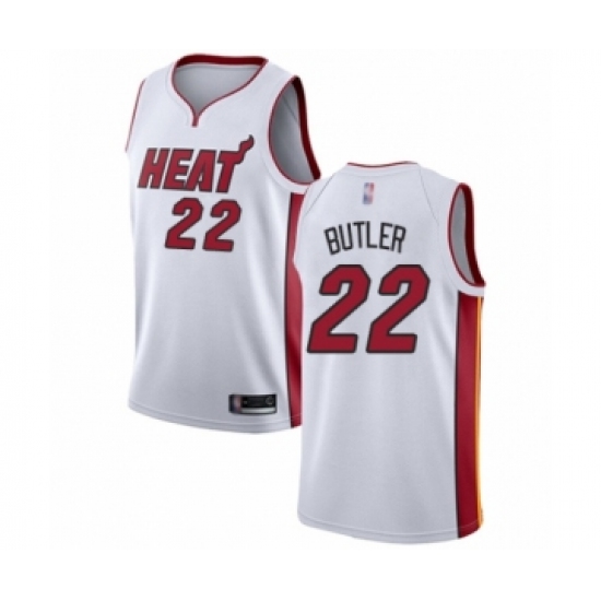 Men's Miami Heat 22 Jimmy Butler Authentic White Basketball Jersey - Association Edition