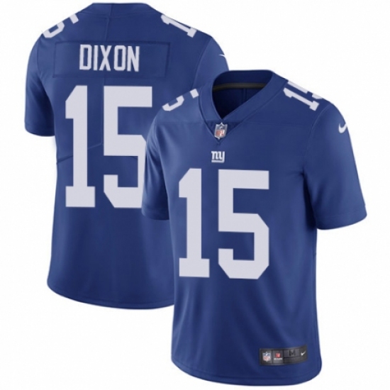 Men's Nike New York Giants 15 Riley Dixon Royal Blue Team Color Vapor Untouchable Limited Player NFL Jersey