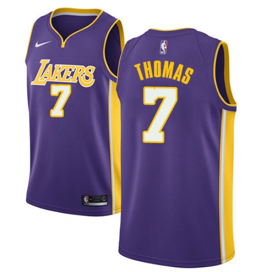 Men's Nike Los Angeles Lakers 7 Isaiah Thomas Swingman Purple NBA Jersey - Statement Edition