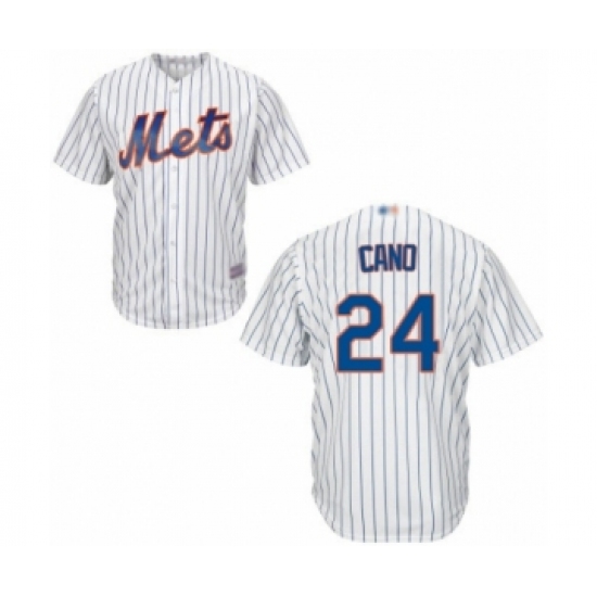 Youth New York Mets 24 Robinson Cano Authentic White Home Cool Base Baseball Jersey