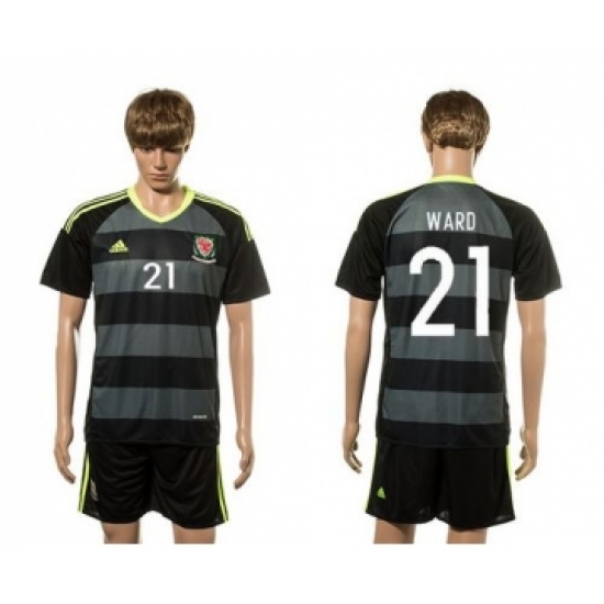 Wales 21 Ward Black Away Soccer Club Jersey