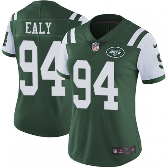 Women's Nike New York Jets 94 Kony Ealy Green Team Color Vapor Untouchable Elite Player NFL Jersey