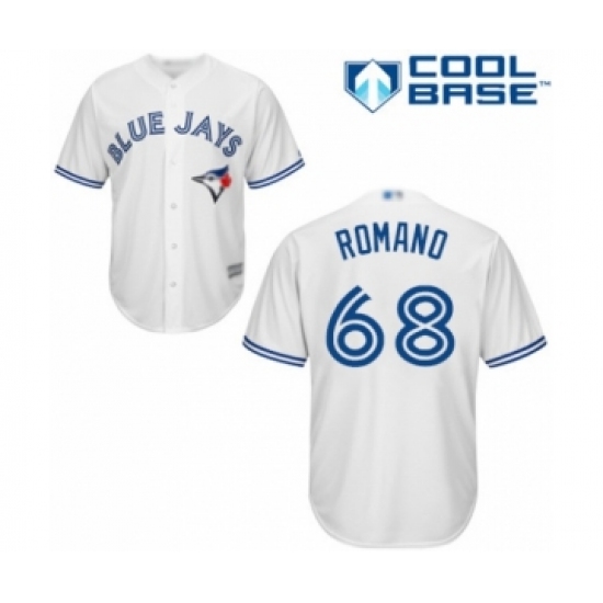 Youth Toronto Blue Jays 68 Jordan Romano Authentic White Home Baseball Player Jersey