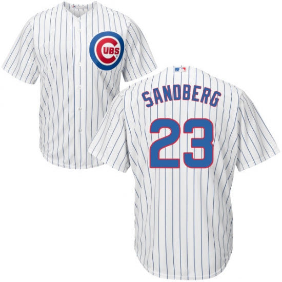 Youth Majestic Chicago Cubs 23 Ryne Sandberg Authentic White Home Cool Base MLB Jersey