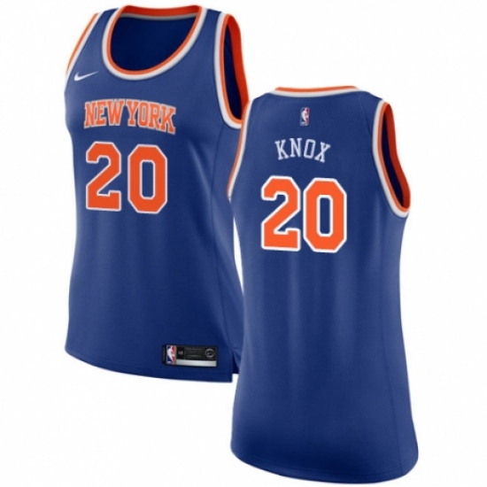 Women's Nike New York Knicks 20 Kevin Knox Authentic Royal Blue NBA Jersey - Icon Edition