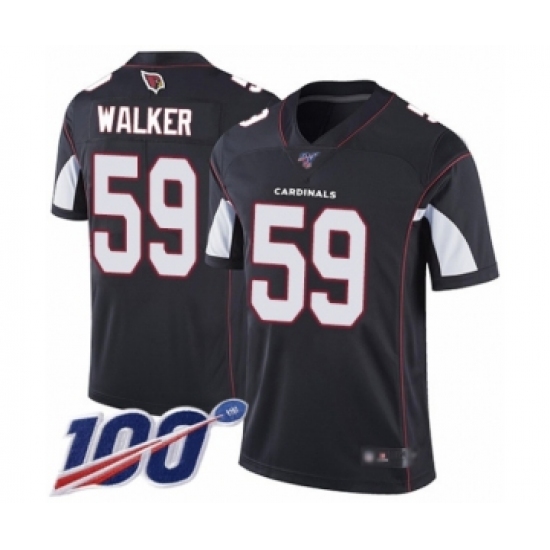 Men's Arizona Cardinals 59 Joe Walker Black Alternate Vapor Untouchable Limited Player 100th Season Football Jersey