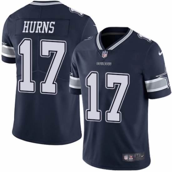 Men's Nike Dallas Cowboys 17 Allen Hurns Navy Blue Team Color Vapor Untouchable Limited Player NFL Jersey