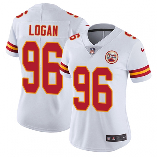 Women's Nike Kansas City Chiefs 96 Bennie Logan White Vapor Untouchable Elite Player NFL Jersey