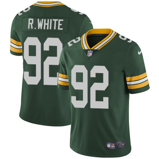 Men's Nike Green Bay Packers 92 Reggie White Green Team Color Vapor Untouchable Limited Player NFL Jersey