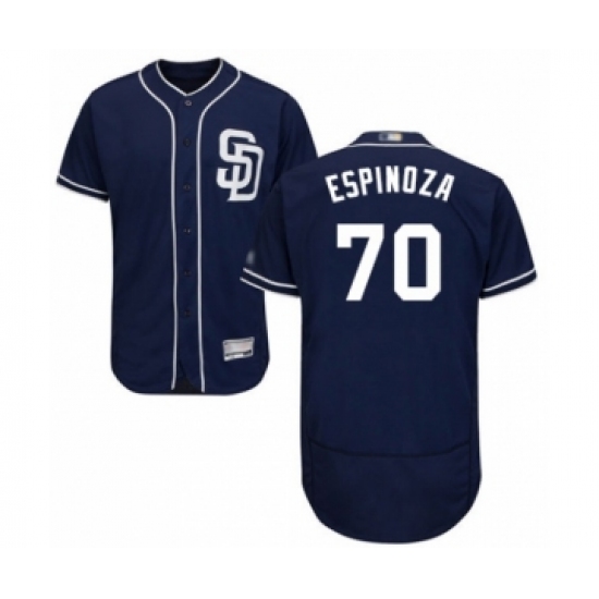 Men's San Diego Padres 70 Anderson Espinoza Navy Blue Alternate Flex Base Authentic Collection Baseball Player Jersey