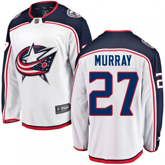 Youth Columbus Blue Jackets 27 Ryan Murray Fanatics Branded White Away Breakaway NHL Jersey