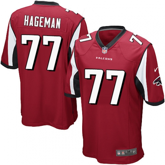 Men's Nike Atlanta Falcons 77 Ra'Shede Hageman Game Red Team Color NFL Jersey