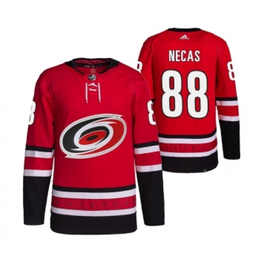 Men's Carolina Hurricanes 88 Martin Necas Red Stitched Jersey