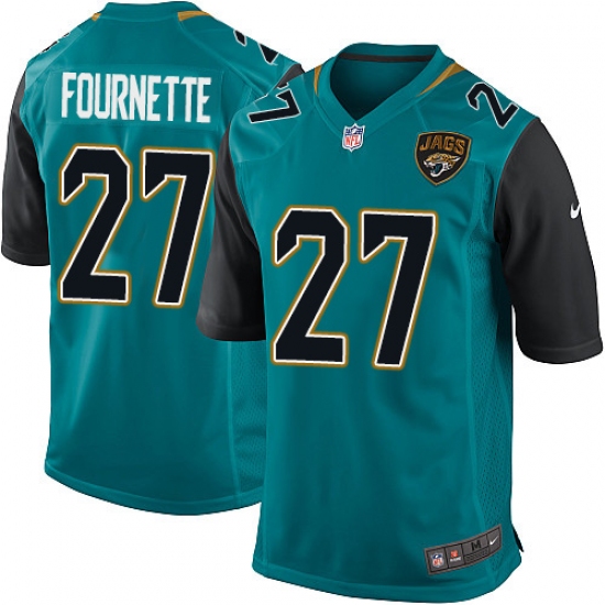 Men's Nike Jacksonville Jaguars 27 Leonard Fournette Game Teal Green Team Color NFL Jersey