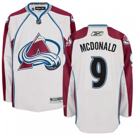 Youth Reebok Colorado Avalanche 9 Lanny McDonald Authentic White Away NHL Jersey