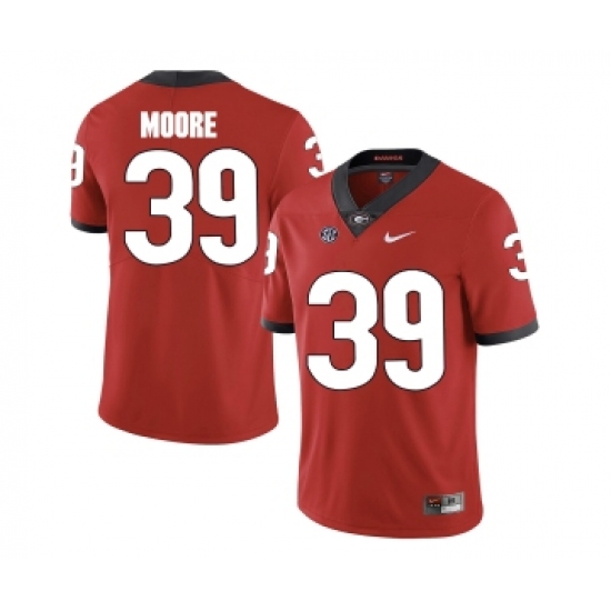 Georgia Bulldogs 39 Corey Moore Red College Football Jersey