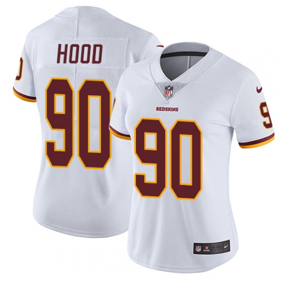 Women's Nike Washington Redskins 90 Ziggy Hood White Vapor Untouchable Limited Player NFL Jersey