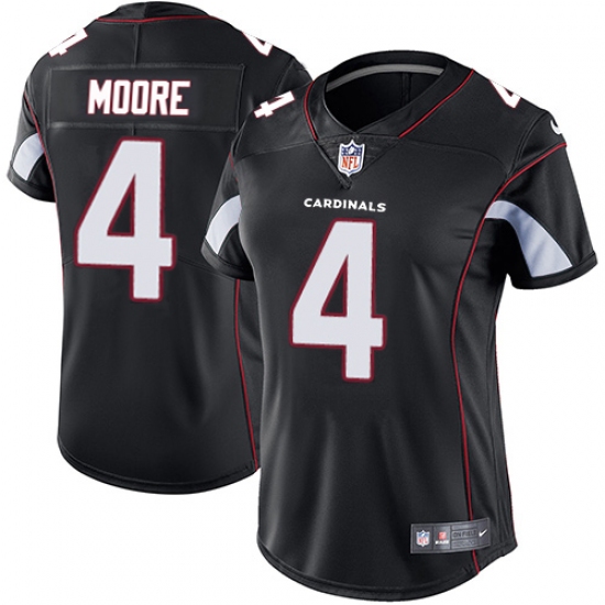 Women's Nike Arizona Cardinals 4 Rondale Moore Black Alternate Stitched NFL Vapor Untouchable Limited Jersey