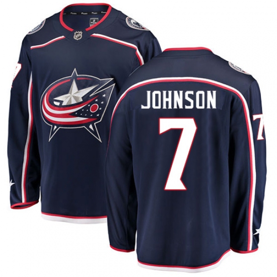 Youth Columbus Blue Jackets 7 Jack Johnson Fanatics Branded Navy Blue Home Breakaway NHL Jersey