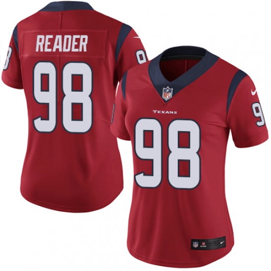 Women's Nike Houston Texans 98 D.J. Reader Red Alternate Vapor Untouchable Limited Player NFL Jersey