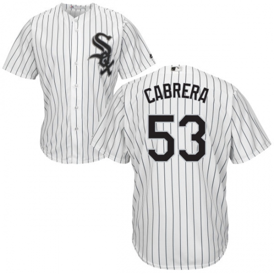 Men's Majestic Chicago White Sox 53 Melky Cabrera White Home Flex Base Authentic Collection MLB Jersey